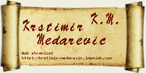 Krstimir Medarević vizit kartica